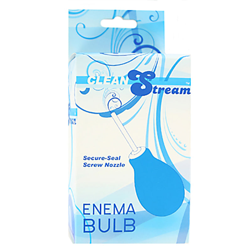 Cleanstream Enema Bulb -  Douche packaging showcasing secure-seal and screw nozzle for easy fluid use.