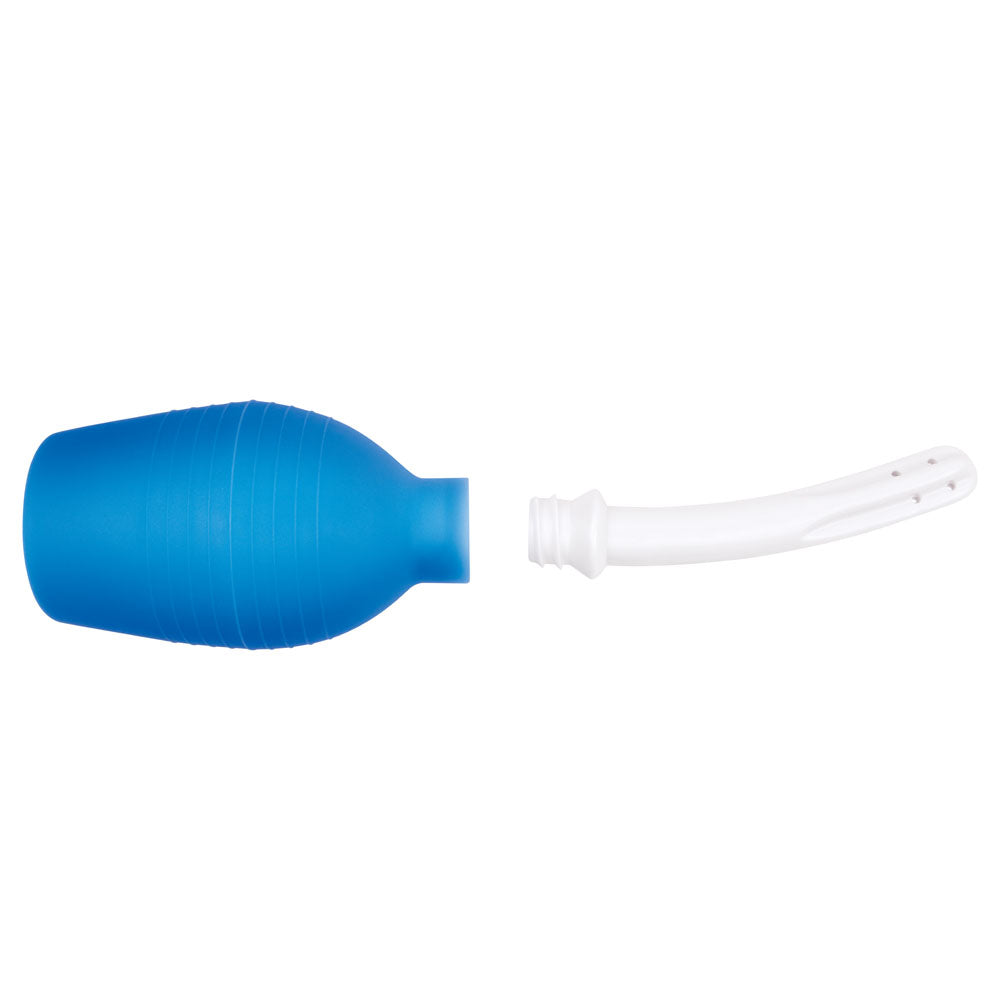 AquaClean Medical Grade Douche Set with 1-Way Valve - 310 ml Capacity with Free Travel Douche Included, showing the bulb and nozzle.