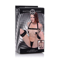 Master Series Acquire Thigh Harness & Wrist Cuffs - Restraints packaging featuring adjustable cuffs and harness.