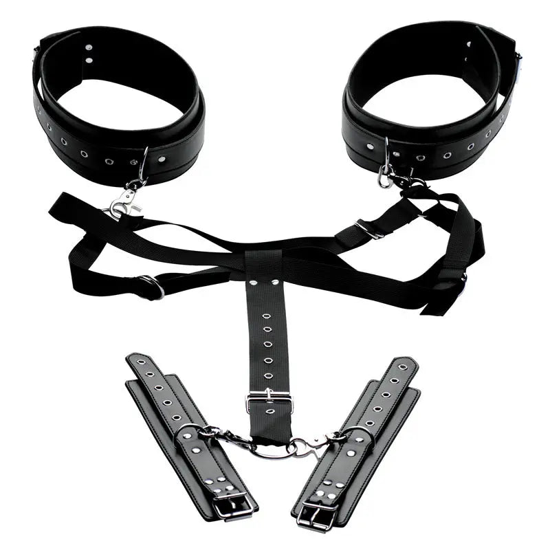 Master Series Acquire Thigh Harness & Wrist Cuffs -  Restraints XR Brands Discreet Intimate Essentials.