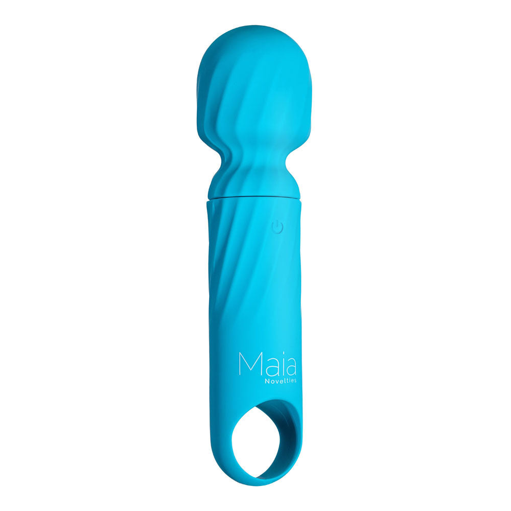 Maia DOLLY -  -  12.7 cm USB Rechargeable Massage Wand in vibrant blue, offering 10 powerful functions.
