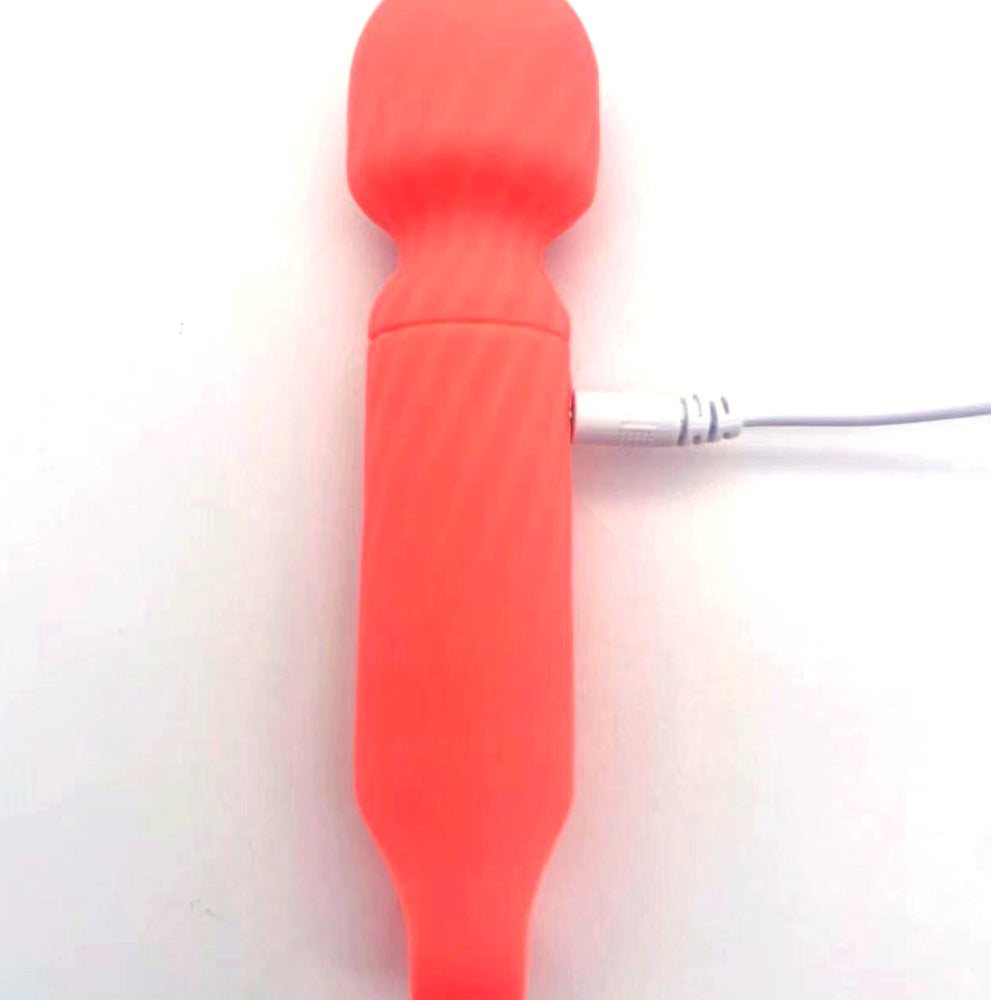 Maia DOLLY - Orange - Orange 12.7 cm USB Rechargeable Massage Wand charging with USB cable.