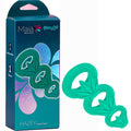Maia HAZEY - Pot Leaf Cock Rings - Set of 3 in packaging showcasing three multi-size rings with a hemp leaf design
