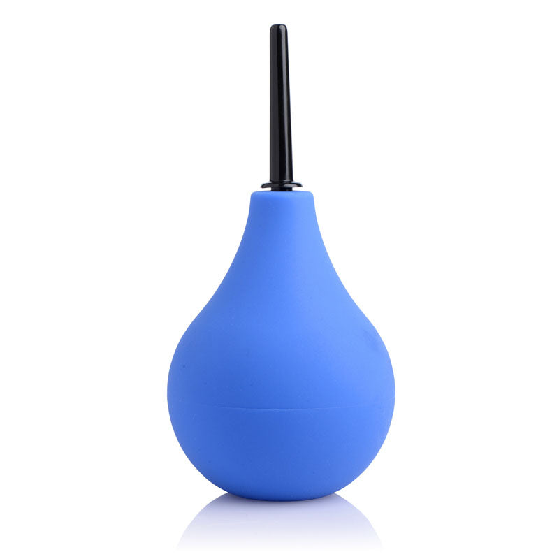 CleanStream Premium One-Way Valve Anal Douche - Unisex Douche in blue with a smooth nozzle for comfortable use.