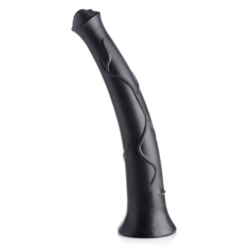 Master Cock Pony Boy -  43 cm (17'') Horse Dong, a realistic black dildo with flared base and textured design.