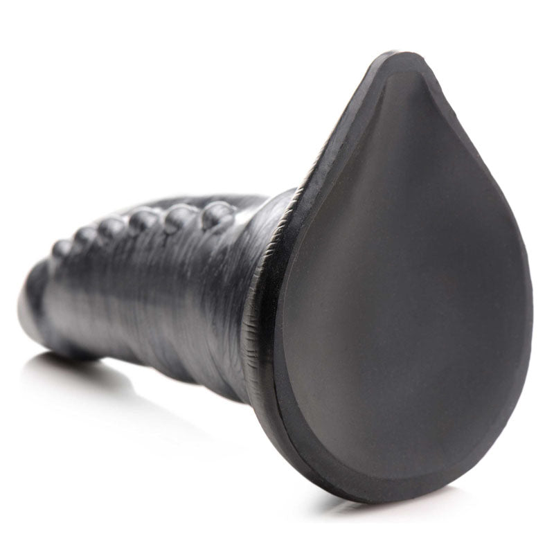 Creature Cocks Beastly Tapered Bumpy Silicone Dildo - Silver 21 cm Bumpy Dildo - tapered design with suction cup base