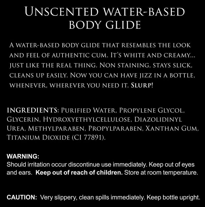 Master Series Jizz - 488 ml - Water Based Cum Lubricant - 488 ml Bottle in a stylish black background.