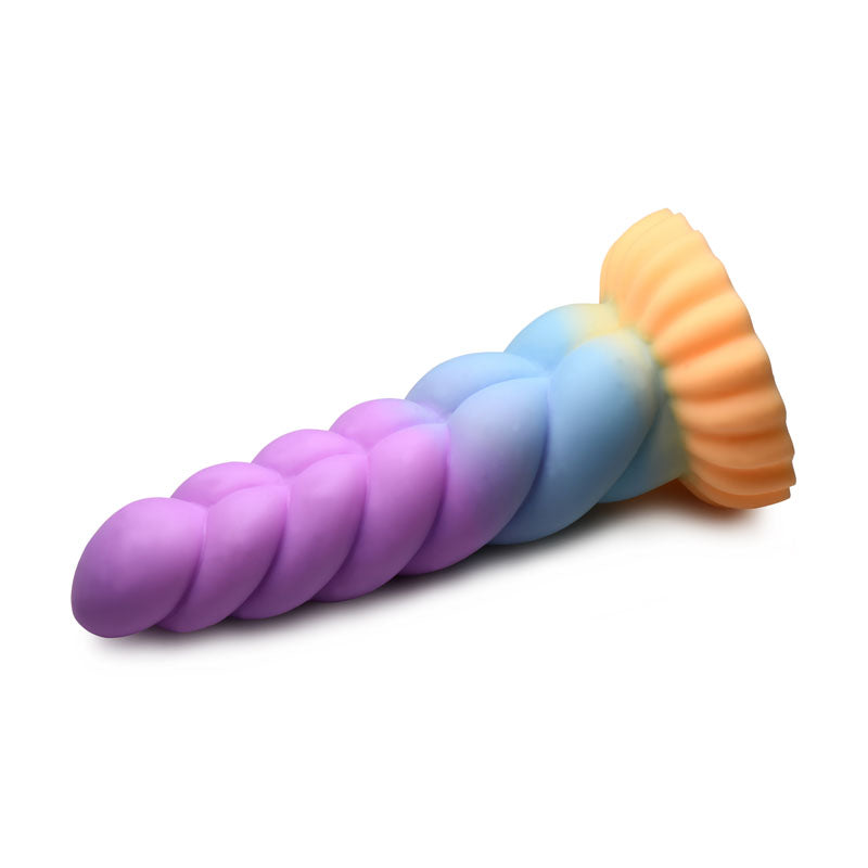 Creature Cocks Mystique Silicone Unicorn Dildo -  21 cm Fantasy Dildo showcasing vibrant colors and unique design.