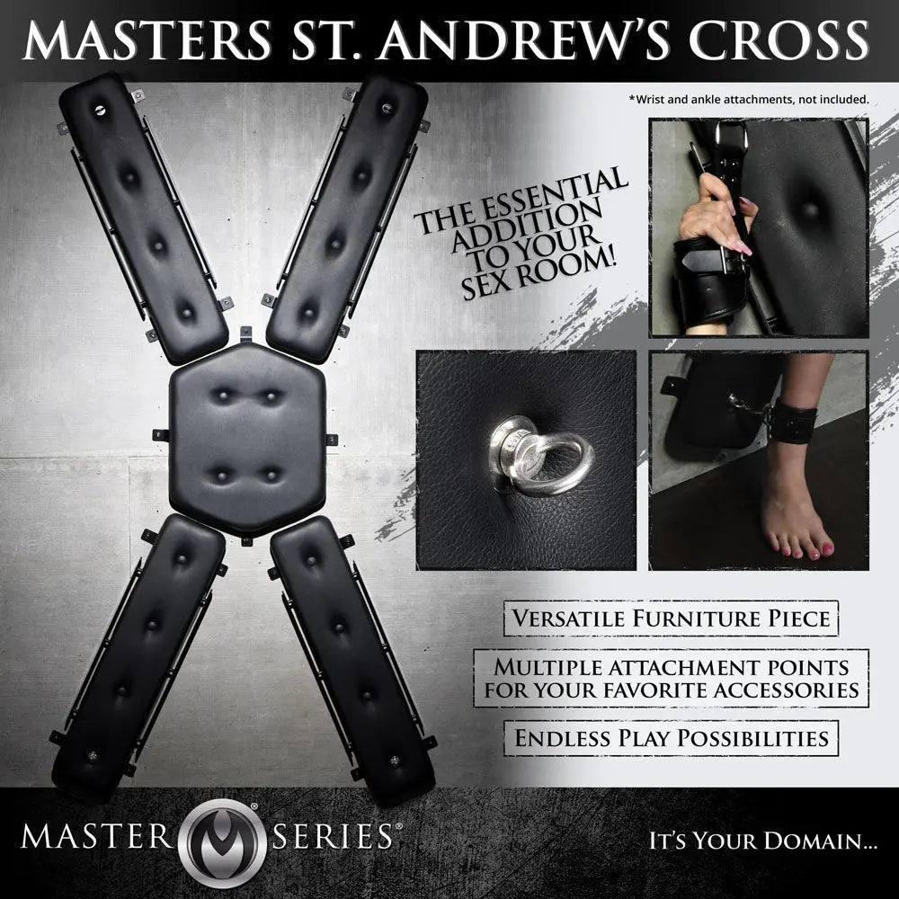 Master Series Master St Andrew's Cross - Bondage Furniture XR Brands Discreet Intimate Essentials.