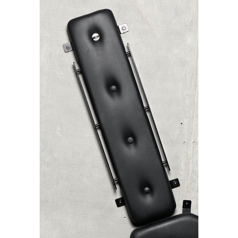 Master Series Master St Andrew's Cross - Bondage Furniture wall-mounted design in sleek black with padded surface.