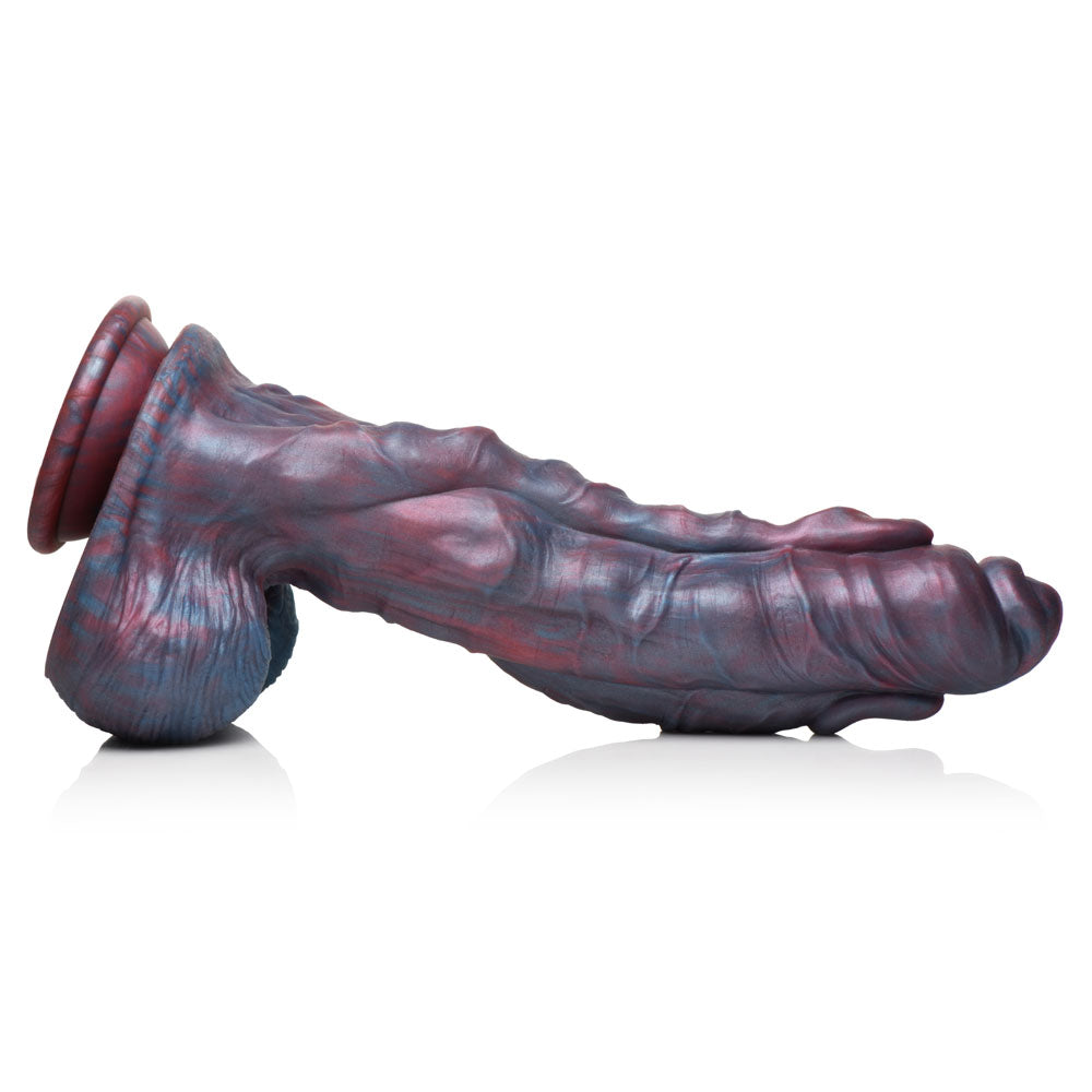 Creature Cocks Hydra Silicone Dildo - 26.9 cm Fantasy Sea Monster Dildo in dark blue and red colors.