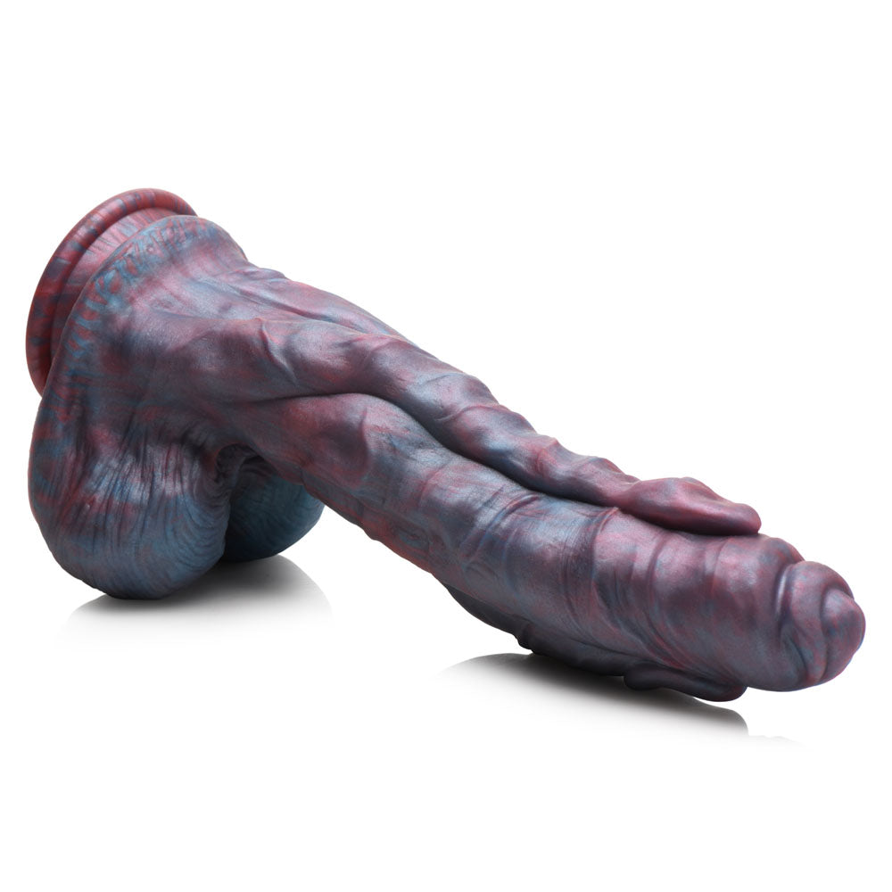Creature Cocks Hydra Silicone Dildo - 26.9 cm Fantasy Sea Monster Dildo, featuring three heads and vibrant colors.