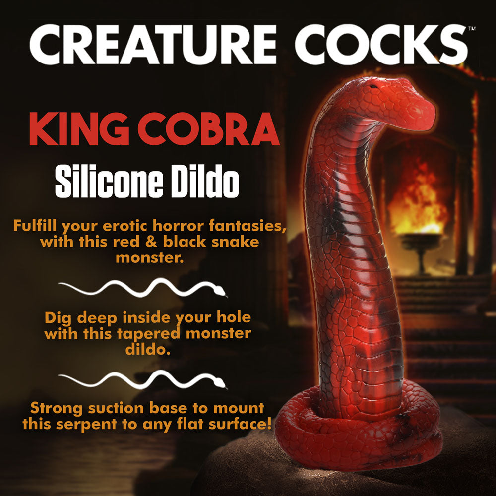 Creature Cocks King Cobra Silicone Dildo - 21.4 cm Fantasy Dildo for exploring intimate pleasure and erotic fantasies.