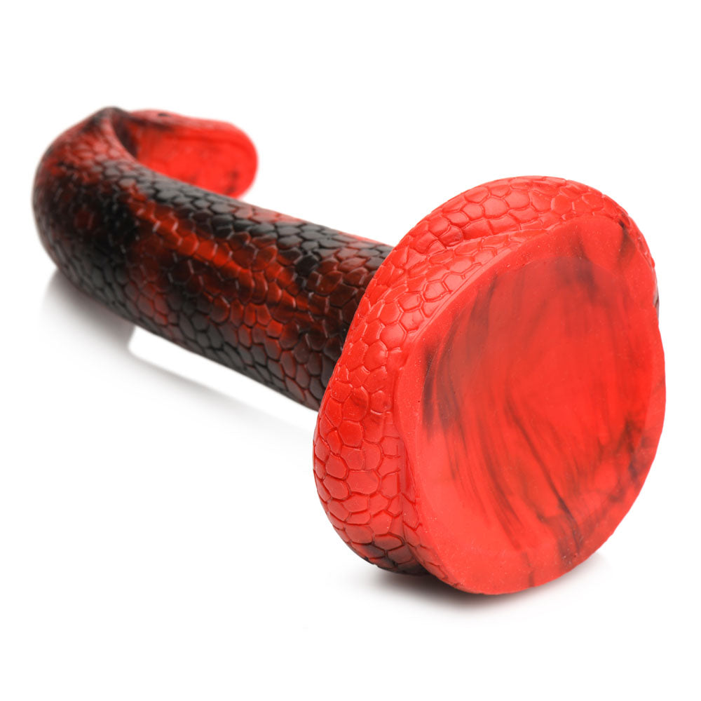 Creature Cocks King Cobra Silicone Dildo - 21.4 cm Fantasy Dildo with textured scales and tapered tip.