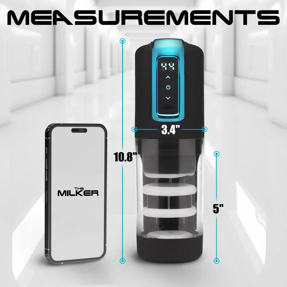 LoveBotz The Milker Roto-Stroke - USB Rechargeable Thrusting & Rotating Male Masturbator XR Brands Discreet Intimate Essentials.