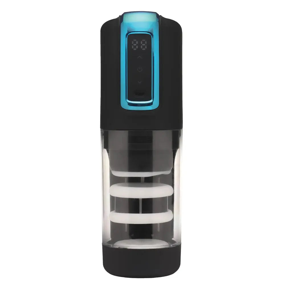 LoveBotz The Milker Roto-Stroke - USB Rechargeable Thrusting & Rotating Male Masturbator XR Brands Discreet Intimate Essentials.