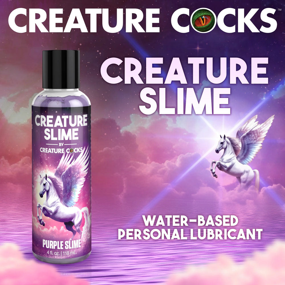 Creature Slime by Creature Cocks -  Slime -  Water Based Lubricant - 118 ml Bottle, purple personal lubricant.
