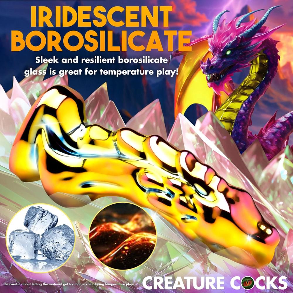Creature Cocks Dragon Glass -  15.7 cm Glass Fantasy Dildo
