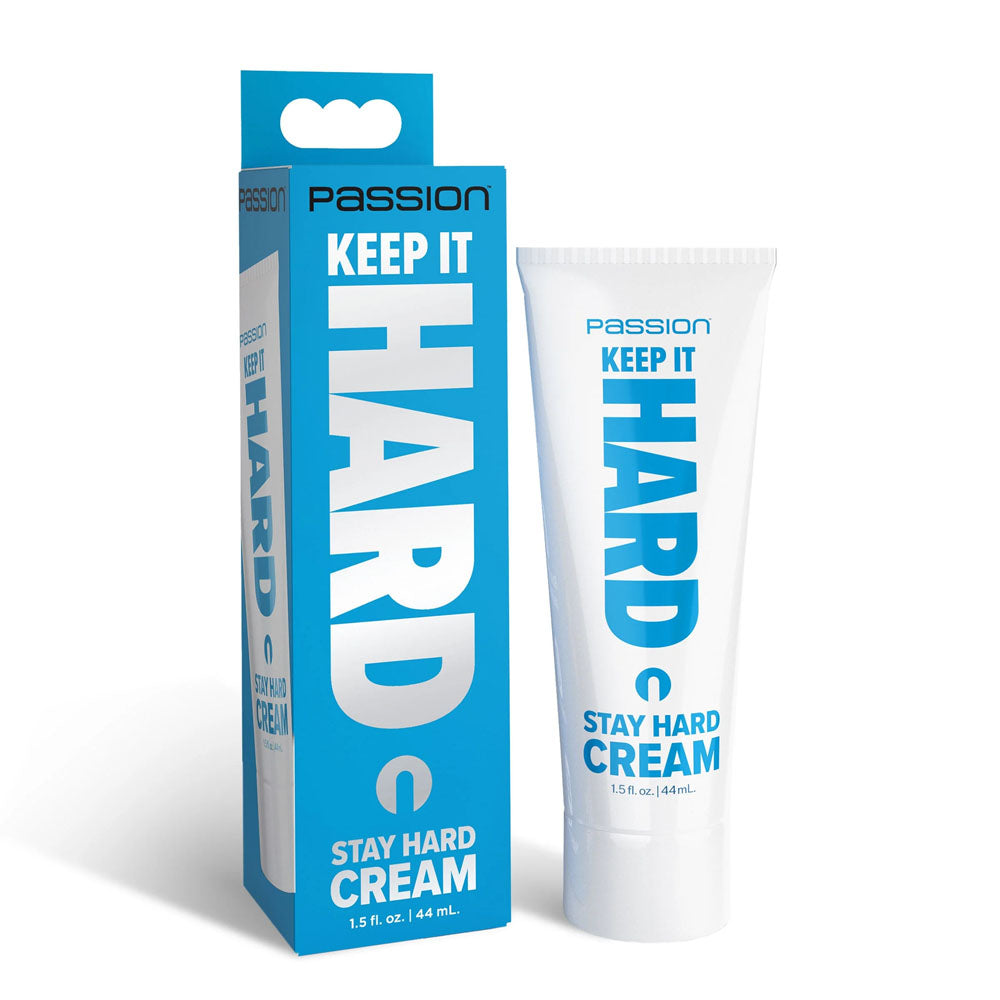 Passion Keep It Hard - Stay Hard Cream - 44 ml packaging and cream tube for enhanced sexual performance.