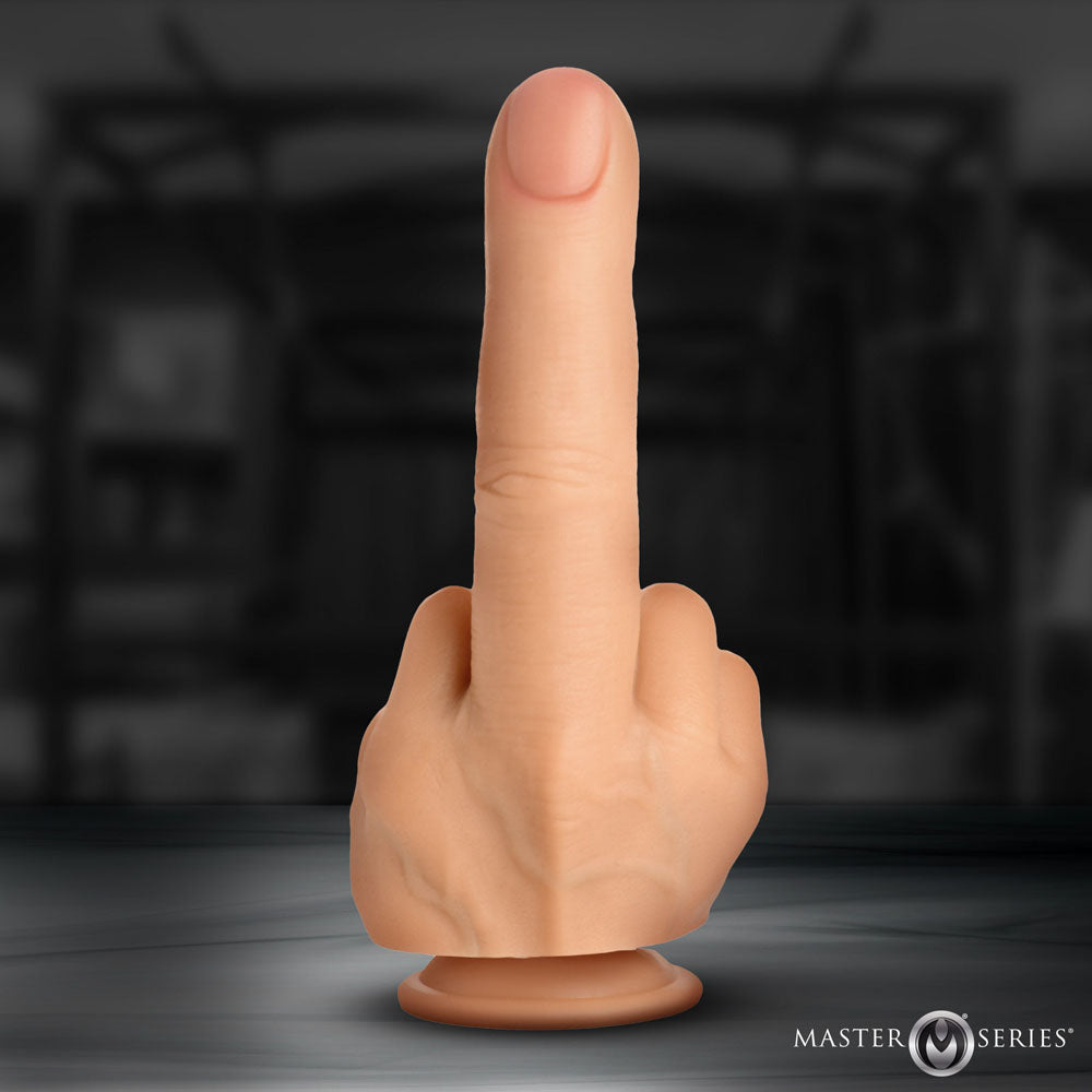 Master Series The Finger - 21.3 cm Giant Finger Dildo with realistic design and strong suction cup base.