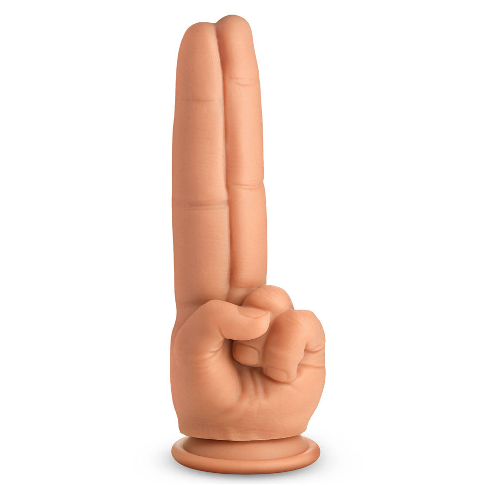 Master Series The Pleaser - 23.6 cm Double Finger Dildo designed for big reach and sensation with a firm silicone construction.