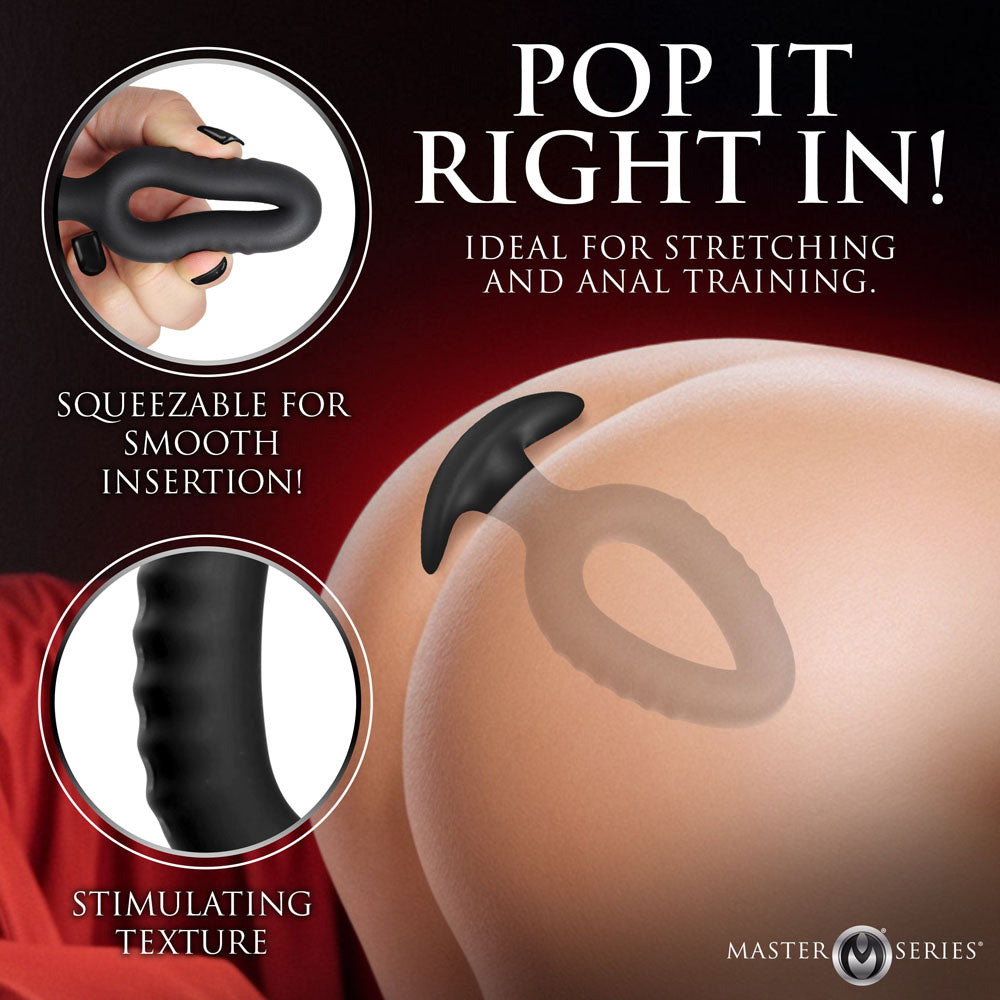 Master Series Pop Plugs -  Anal Plug Trainer Set - Set of 3 Sizes with stimulating texture for anal training and comfort.