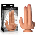 Master Series The Shocker - 20.8 cm Finger Dildo with packaging, designed for double-entry play and stimulation.