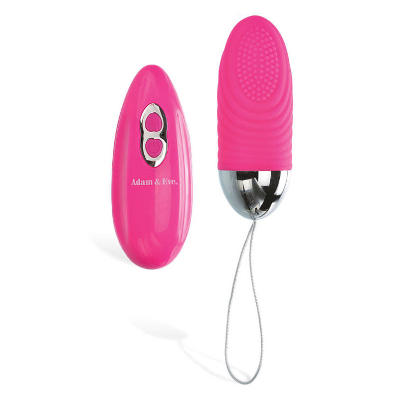Adam & Eve Turn Me On Rechargeable Love Bullet -  8.9 cm (3.5'') USB Rechargeable Bullet with Remote, pink silicone design.