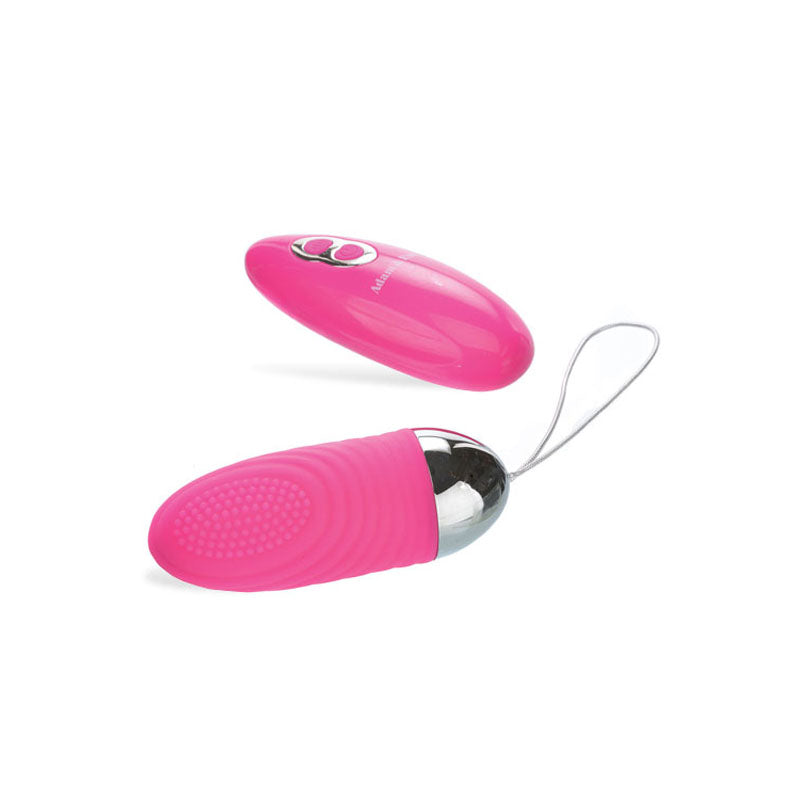 Adam & Eve Turn Me On Rechargeable Love Bullet -  8.9 cm (3.5'') USB Rechargeable Bullet with Remote in pink.