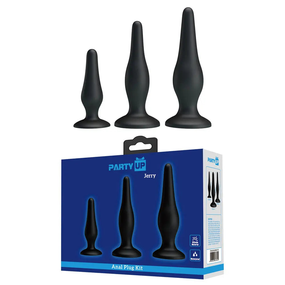 Party Up JERRY Butt Plug Set -  Butt Plugs - Set of 3 Sizes Party Up Discreet Intimate Essentials.