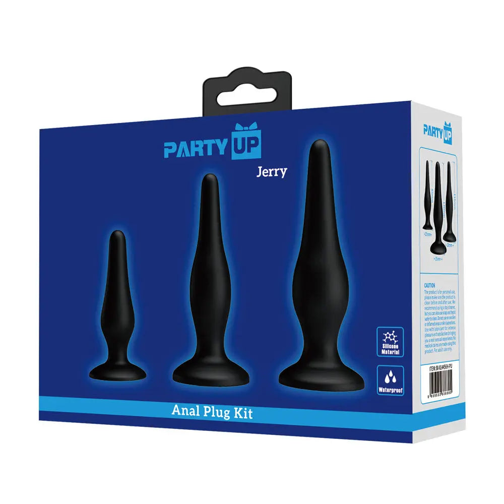 Party Up JERRY Butt Plug Set -  Butt Plugs - Set of 3 Sizes Party Up Discreet Intimate Essentials.