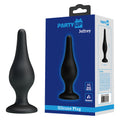 Party Up JEFFREY Butt Plug - 14 cm Butt Plug in black silicone packaging for intimate essentials and anal play.