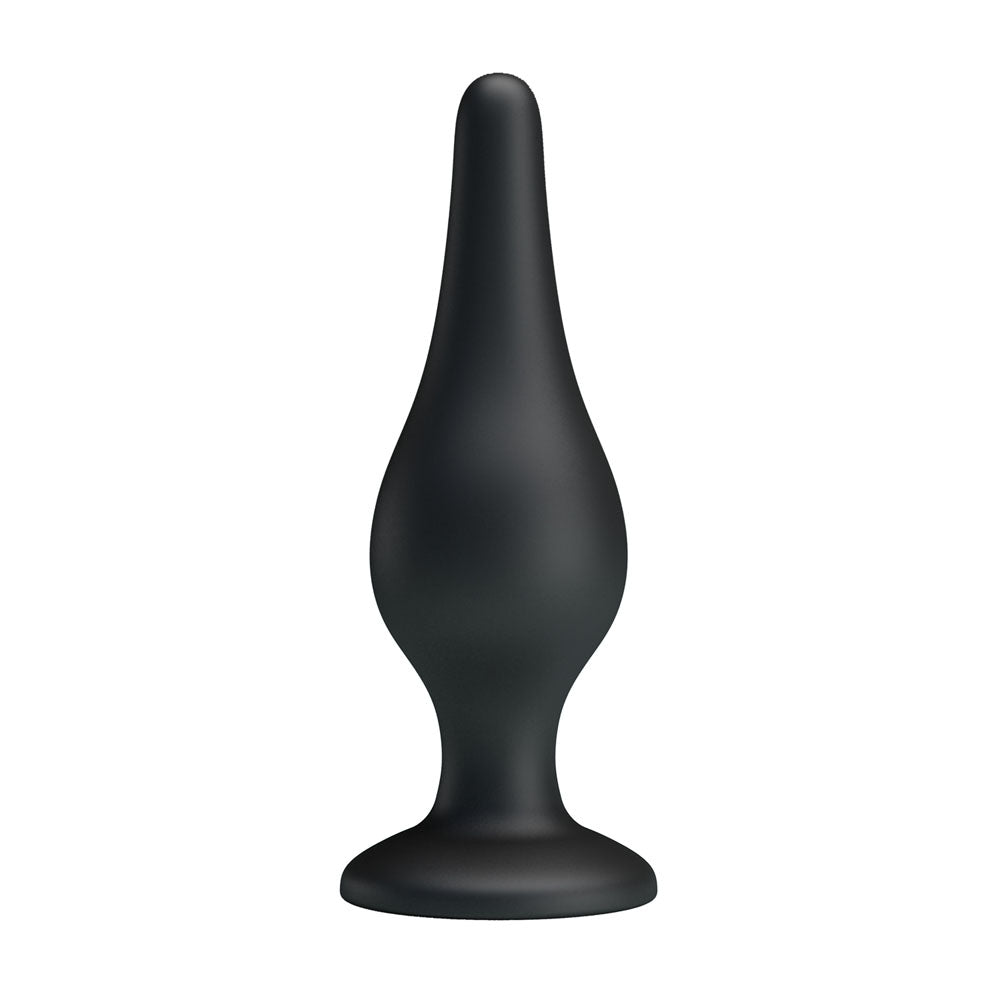 Party Up JEFFREY Butt Plug - 14 cm Butt Plug, black silicone, designed for anal fun, ideal for anal play.