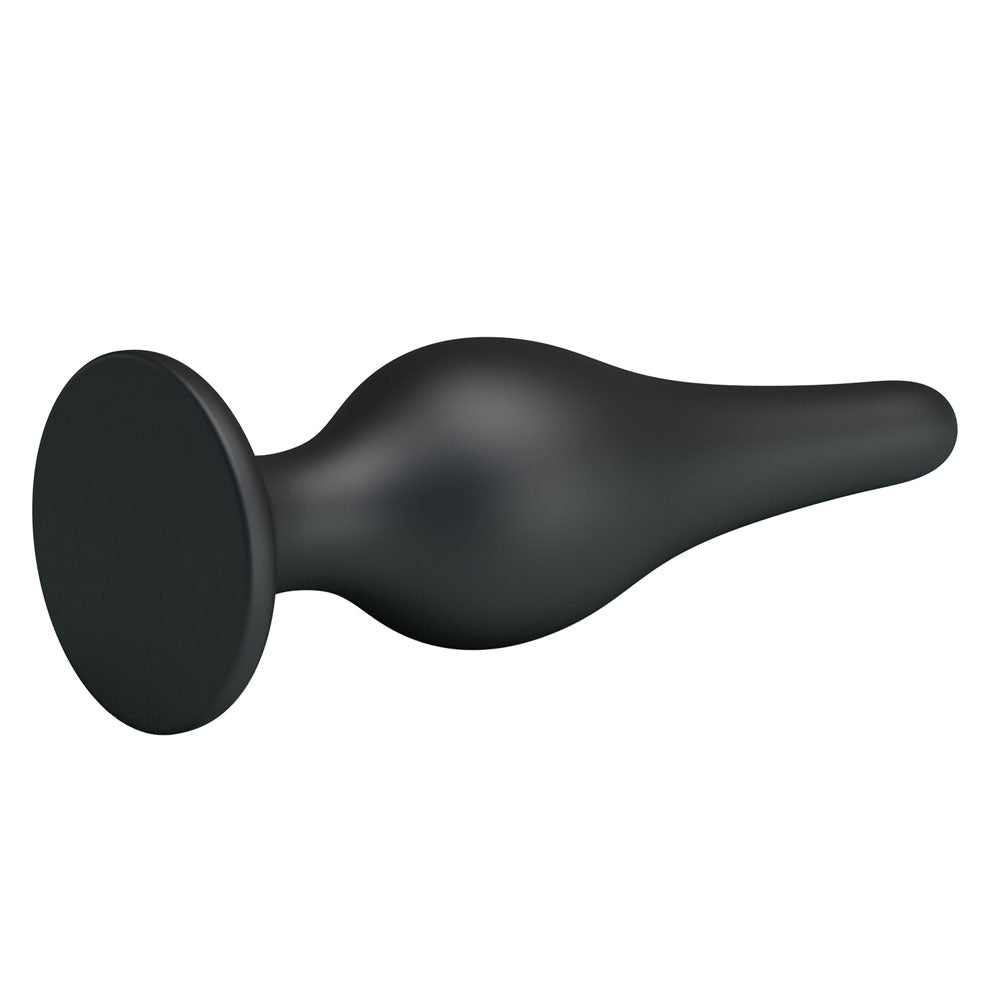 Party Up JEFFREY Butt Plug -  14 cm Butt Plug in black silicone, perfect for intimate essentials for her.