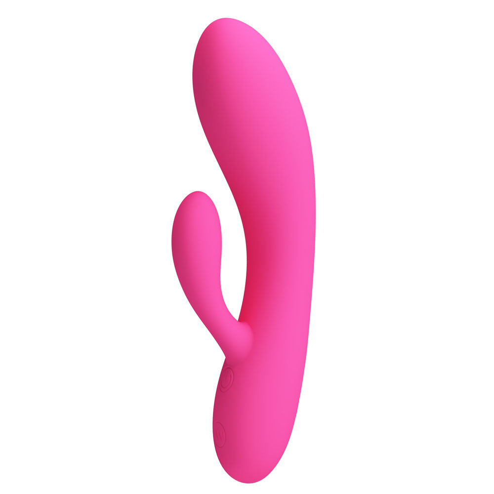 Party Up CLARE Flexible Vibe -  -  16.9 cm USB Rechargeable Rabbit Vibrator in vibrant pink, designed for dual stimulation.