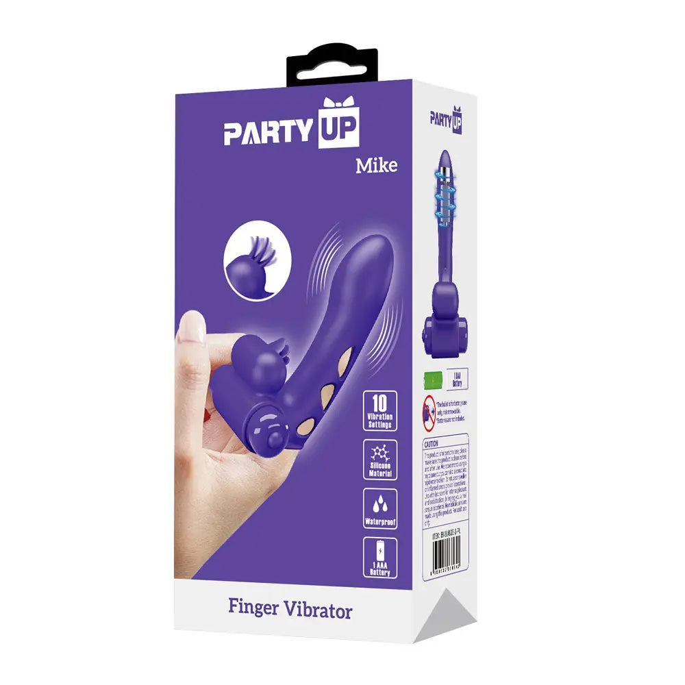 Party Up MIKE Finger Vibe -  -  Vibrating Finger Vibrator Party Up Discreet Intimate Essentials.