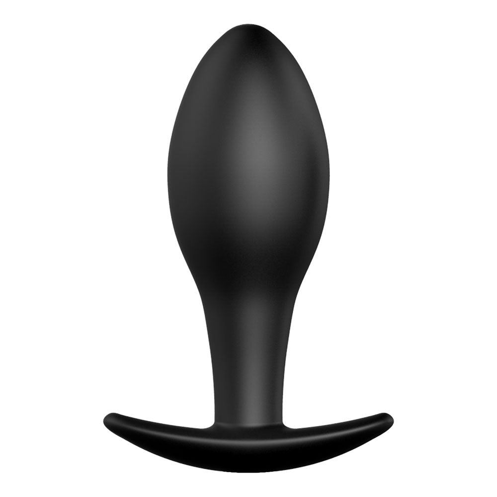 Party Up JEFF Silicone Plug -  8.5 cm Butt Plug in sleek black velvet silicone design for discreet anal stimulation.