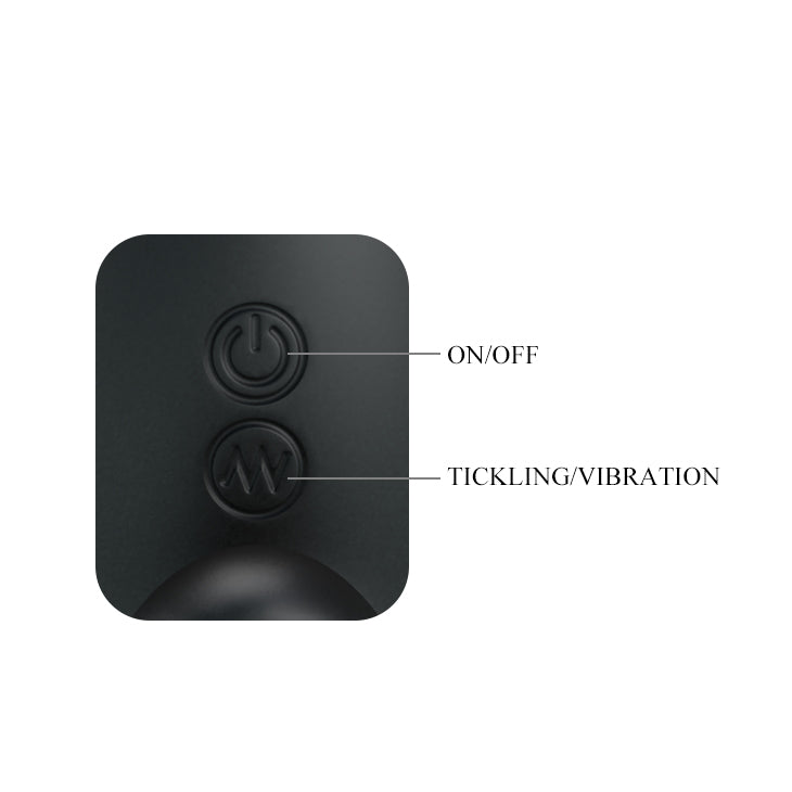 MR PLAY Prostate Massager - USB Rechargeable Prostate Massager with Flicking Tip control buttons for on/off and tickling/vibration.