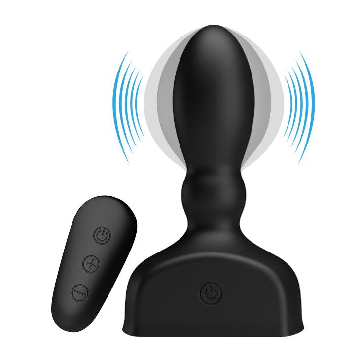 MR PLAY Inflatable Anal Plug - USB Rechargeable Inflatable Anal Plug with Wireless Remote with remote controller.