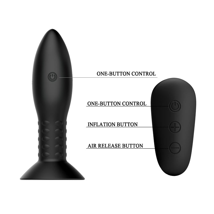 MR PLAY Rotation Beads Anal Plug -  USB Rechargeable Beaded Butt Plug with Wireless Remote features, including controls.