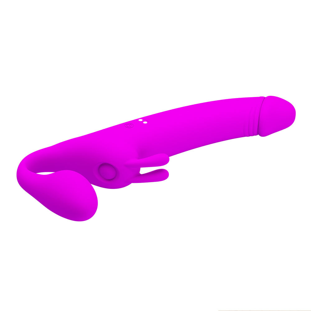 Party Up OLIVER Strapless Strap-On - 28.3 cm USB Rechargeable Strapless Strap-On in vibrant pink, ideal for intimate essentials.