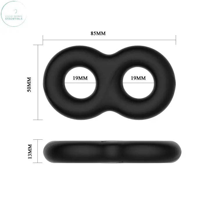 Affordable quality CRAZY BULL Double Donut Cock & Ball Ring -  Cock & Ball Ring  from Crazy Bull by Discreet Intimate Essentials with Discreet Delivery 