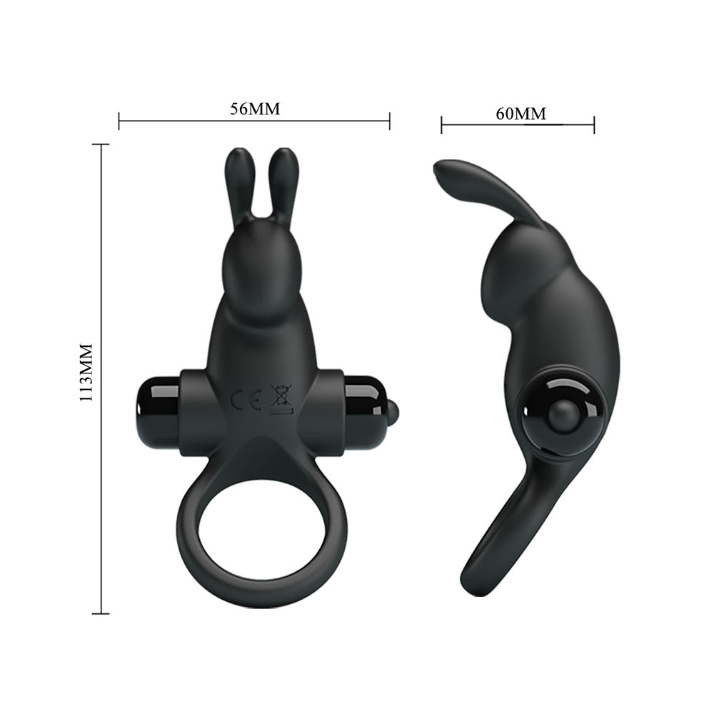 Party Up LARRY Vibrating Cock Ring -  Vibrating Cock Ring dimensions 113mm x 56mm x 60mm, silicone design for enhanced pleasure.