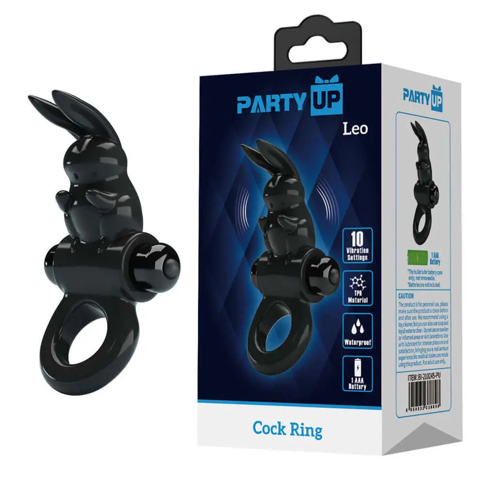 Affordable quality Party Up LEO Vibrating Cock Ring -  Vibrating Cock Ring  from Party Up by Discreet Intimate Essentials with Discreet Delivery 