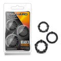 Stay Hard Beaded Cockrings -  Cock Rings - Set of 3 Sizes for super hard erections, body-safe and phthalate-free.