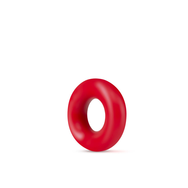 Stay Hard Donut Rings -  Cock Rings - Set of 2 in vibrant red, designed for enhanced stamina and pleasure.