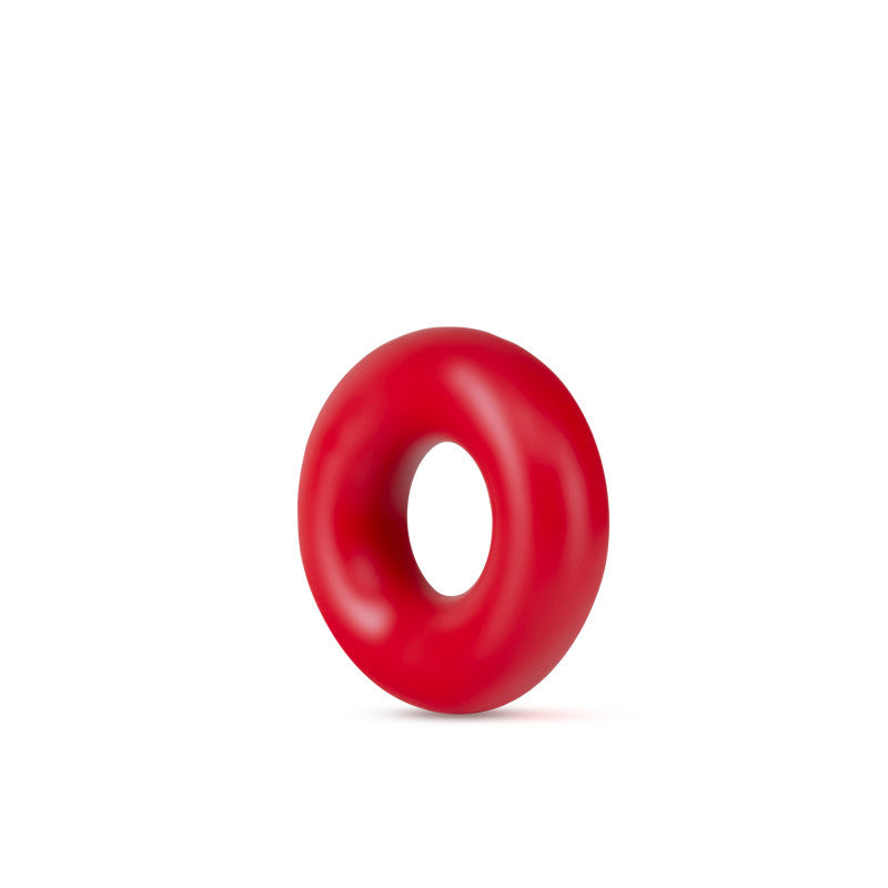 Stay Hard - Donut Rings Oversized -  Large Cock Rings - Set of 2 in red color, enhancing pleasure during intimate moments.