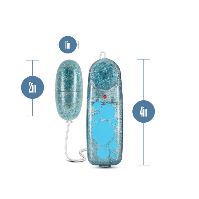 B Yours Glitter Power Bullet -  - Glitter  5.5 cm Bullet - Waterproof, multi-speed vibrating bullet with remote.