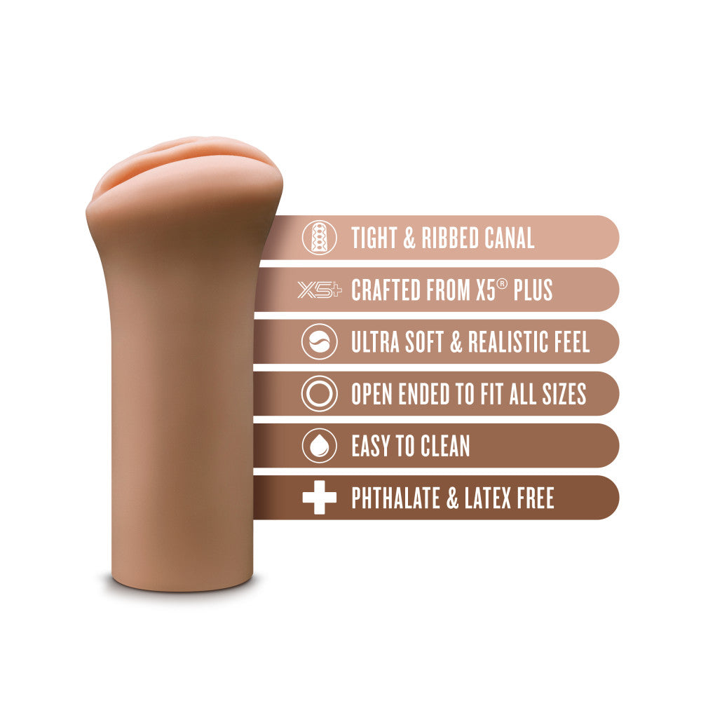 EnLust - Molly - Tan Vagina Stroker features tight ribbed canal and ultra-soft X5® Plus material for ultimate pleasure.