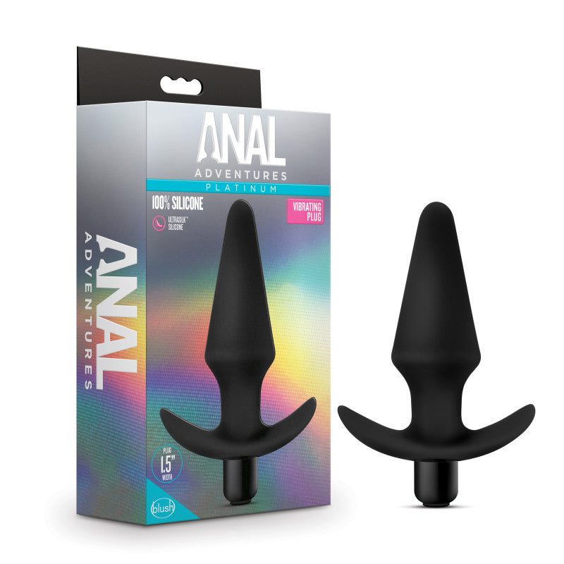 Anal Adventures Platinum Vibrating Plug - premium silicone vibrating butt plug for enhanced anal sensations.